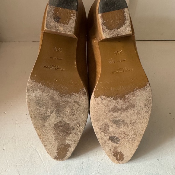 Saint Laurent Suede Chelsea Ankle Boots 35 1/2 Pre-Owned - Picture 3 of 4